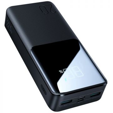 JOYROOM Baterie externa portabila Joyroom JR-QP192 20000 mAh, 22.5W, 4 Porturi, Display LED, Cablu USB-C inclus, Negru