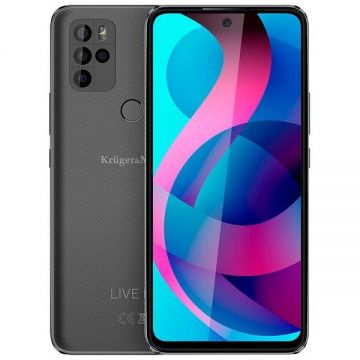 Kruger&Matz Telefon Mobil Kruger&Matz LIVE 10S, Procesor MT6771T Octa-Core, IPS 6.67, 8GB RAM, 256GB Flash, Camera Quad 48+5+5+2MP, Wi-Fi, 4G, Dual Sim, Android, Negru