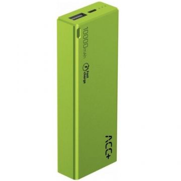 Maxcom Acumulator extern Maxcom ACC+ THIN, Fast Charge, 10000 mAh, Cablu MicroUSB inclus, Verde