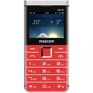 Maxcom Telefon mobil MaxCom Comfort MM760, 2.3, Dual SIM, Rosu