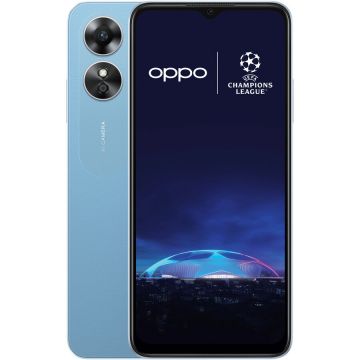 OPPO Telefon mobil OPPO A17, Dual SIM, 64GB, 4GB RAM, 4G, Albastru