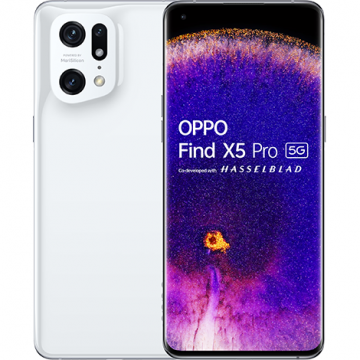 OPPO Telefon mobil Oppo Find X5 Pro, 256GB, 12GB RAM, 5G, Alb