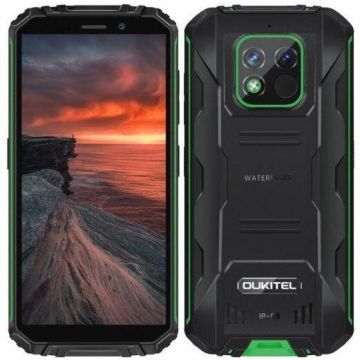 OUKITEL Telefon Mobil Oukitel WP18 Pro, Procesor MediaTek Helio P22, TFT 5.93, 4GB RAM, 64GB Flash, Camera 13MP, 4G, Wi-Fi, Dual Sim, Android, Negru/Verde