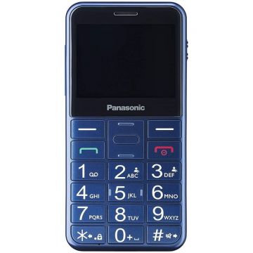 Panasonic Telefon Mobil Panasonic KX-TU155 EXCN Single SIM, 2G, pentru seniori, buton SOS, Albastru
