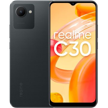 REALME Telefon mobil Realme C30, Dual SIM, 3GB RAM, 32GB, 4G, Denim Black