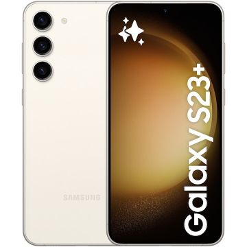 Samsung Telefon mobil Samsung Galaxy S23 Plus, Dual SIM, 8GB RAM, 512GB, 5G, Crem