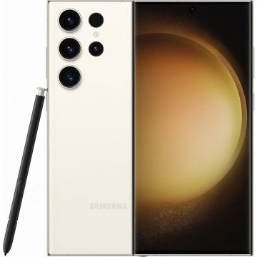 Samsung Telefon mobil Samsung Galaxy S23 Ultra, Dual SIM, 8GB RAM, 256GB, 5G, Cream