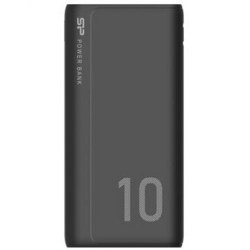 Silicon power Baterie portabila Silicon Power GP15, 10000mAh, 2x USB, 1x USB-C, 1x microUSB, Negru