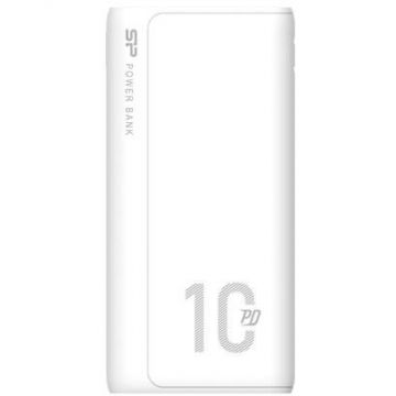 Silicon power Baterie portabila Silicon Power QP15, 10000mAh, 2x USB, 1x USB-C, 1x microUSB, Alb
