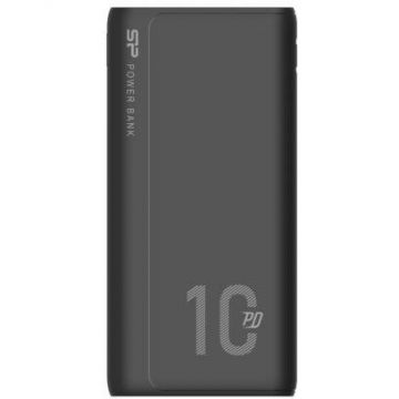 Silicon power Baterie portabila Silicon Power QP15, 10000mAh, 2x USB, 1x USB-C, 1x microUSB, Negru
