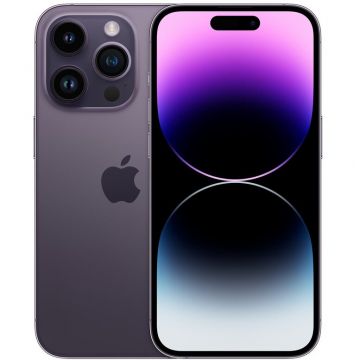 Telefon mobil iPhone 14 PRO 6.1inch 6GB 512GB Mov Inchis