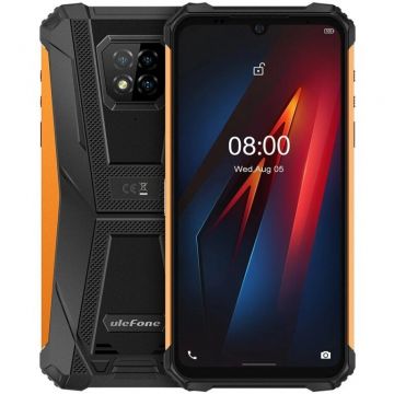 Ulefone Telefon mobil Ulefone Armor 8, 4G, IPS 6.1, 4GB RAM, 64GB ROM, Android 10, Helio P60 OctaCore, IP68, 5580mAh, Dual SIM, Orange