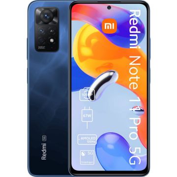 Xiaomi Telefon mobil Xiaomi Redmi Note 11 Pro 5G, Dual Sim, 64GB, 6GB RAM, Albastru