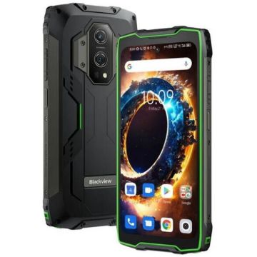 Blackview Telefon Mobil Blackview BV9300, Procesor MTK Helio G99, IPS 6.7, 12GB RAM, 256GB Flash, Camera Tripla 50 + 8 + 2 MP, Wi-Fi, 4G, Dual SIM, Android, Negru/Verde