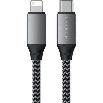 Cablu Incarcare USB-C Lightning  25cm Gri