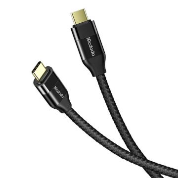 Cablu pentru incarcare si transfer date Mcdodo CA-7131, USB-C/USB-C 3.1, 100W, 5A, 4K, 60Hz, 2m Negru