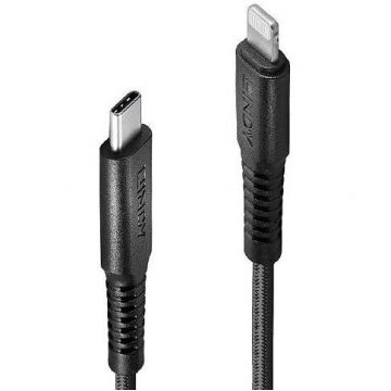 Lindy Cablu de date Lindy LY-31288, USB-C - Lightning, 3m, Negru