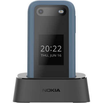 Nokia Telefon mobil Nokia 2660 Flip + Stand, Dual SIM, 4G, Albastru
