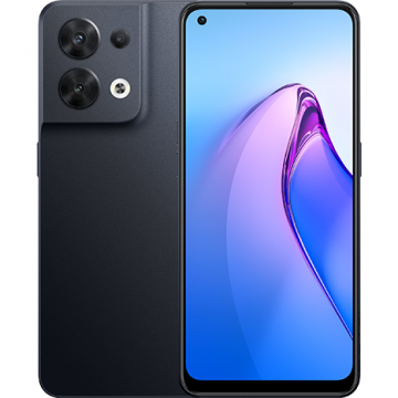 OPPO Telefon mobil OPPO Reno8, Dual SIM, 256GB, 8GB RAM, 5G, Negru