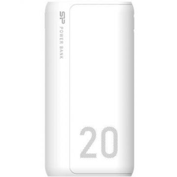 Silicon power Baterie portabila Silicon Power GS15, 20000mAh, 2x USB 2.0, 1x microUSB, 1x USB-C, Alb