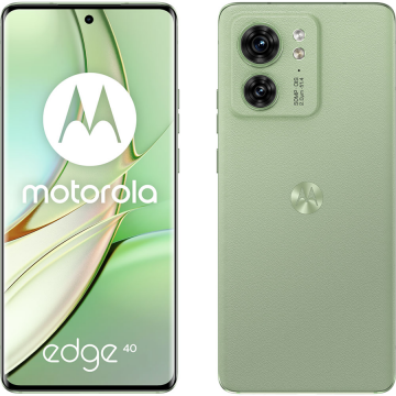 Smartphone Edge 40 5G eSIM 8/256GB Wireless Charging Leather Nebula Green