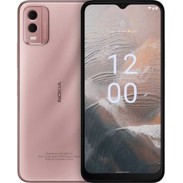 Smartphone Nokia C32, Octa Core, 64GB, 3GB RAM, Dual SIM, Tri-Camera, 4G, Beach Pink