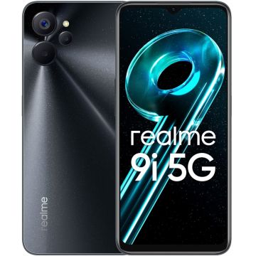 Smartphone Realme 9i, 5G EDITION, Ecran 90 Hz, 64GB, 4GB RAM, Dual SIM, Tri-Camera, Baterie 5000 mAh, Rocking Black