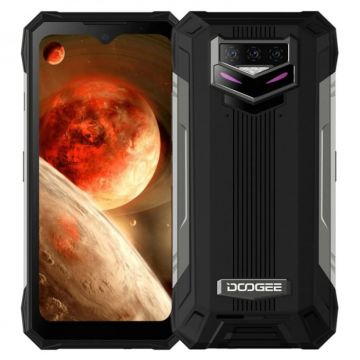 Telefon mobil Doogee S89 Pro Negru, 4G, LCD 6.3 , 8GB RAM, 256GB ROM, Android 12, Helio P90, NFC, IP68, 12000mAh, Incarcare 65W, Dual SIM