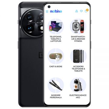 Telefon mobil OnePlus 11, 128GB, 8GB RAM, Dual-SIM, 5G, Negru Titan