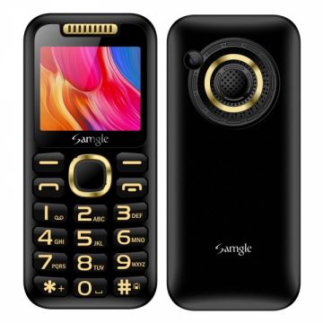 Telefon mobil Samgle Halo, Negru, 3G, TFT 2.0 color, Camera 2.0MP, Bluetooth, FM, Lanterna, 3000mAh, Stand incarcare cadou, Dual SIM