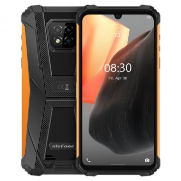 Telefon mobil Ulefone Armor 8 Pro Orange, 4G, 6.1 Waterdrop, 8GB RAM, 128GB ROM, Android 11, Helio P60, NFC, IP68, 5580mAh, Dual SIM