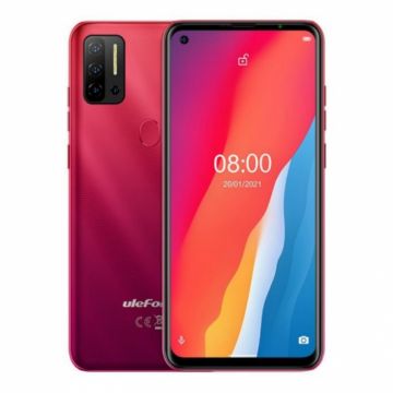 Telefon mobil Ulefone Note 11P Rosu, 4G, 6.55 FullView perforat, 8GB RAM, 128GB ROM, Android 11, Helio P60 OctaCore, 4400mAh, Dual SIM