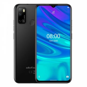 Telefon mobil Ulefone Note 9P, 4G, 6.52 Waterdrop, 4GB RAM, 64GB ROM, Android 10, Helio P22 OctaCore, 4500mAh, Dual SIM, Negru