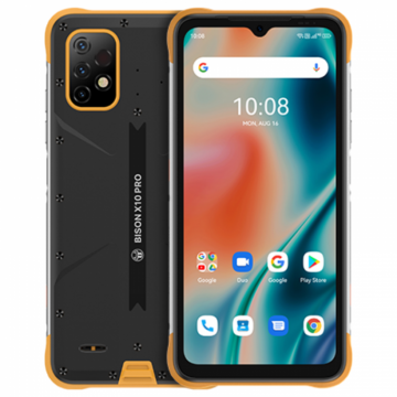 Telefon mobil UMIDIGI BISON X10 PRO Galben, 4G, Termometru non-contact, 6.53 , 4GB RAM, 128GB ROM, Android 11, OctaCore, 6150mAh, Dual SIM