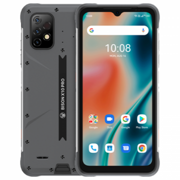 Telefon mobil UMIDIGI BISON X10 PRO Gri, 4G, Termometru non-contact, 6.53 , 4GB RAM, 128GB ROM, Android 11, OctaCore, 6150mAh, Dual SIM