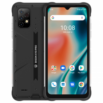 Telefon mobil UMIDIGI BISON X10 PRO Negru, 4G, Termometru non-contact, 6.53 , 4GB RAM, 128GB ROM, Android 11, OctaCore, 6150mAh, Dual SIM