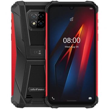 Ulefone Telefon mobil Ulefone Armor 8, 4G, IPS 6.1, 4GB RAM, 64GB ROM, Android 10, Helio P60 OctaCore, IP68, 5580mAh, Dual SIM, Rosu