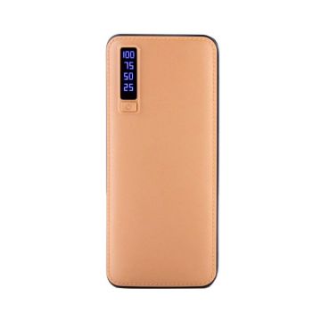 Baterie Externa Smart Power Bank, 20000 Mah, 3 X Usb, Design Piele, Maro