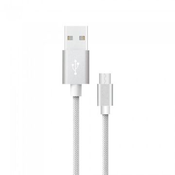 Cablu USB micro 1m - Platinum Edition, Argintiu