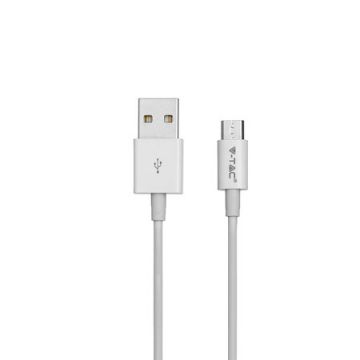 Cablu USB micro USB 1m Silver Edition - Alb
