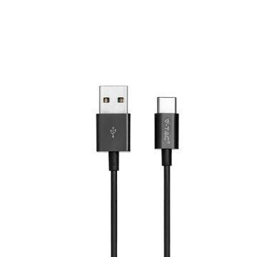 Cablu USB Tip C 1m Silver Edition - Negru