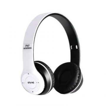 Casti Cu Bluetooth Klausstech , Conectare Aux In Jack 3,5mm, Over The Ear , Culoare Alb