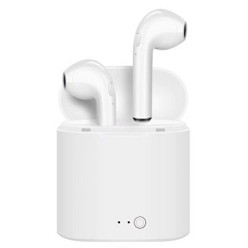 Casti Wireless Airpods Bluetooth, Distanta 12 M, Autonomie 5 - 6 Ore, Incarcare 1 - 2 Ore, Standby 100 H, 42 Db, Microfon, Culoare Alb