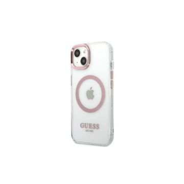 Carcasa siliconica Guess Guhmp13lhtrmp iPhone 13 Pro, roz