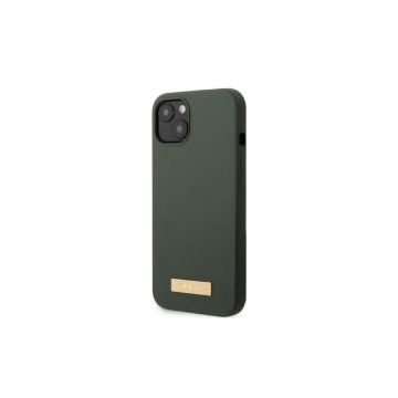 Professional Guess Green Silicone Case for iPhone 13 Pro Max.