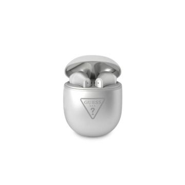 Guess Wireless Profesional Earphones Gutwst82trs Tws Triangle Logo Silver