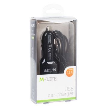 Incarcator Auto Lightning + USB 2100ma - M-life