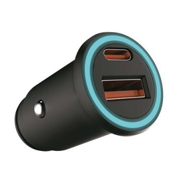 Incarcator Auto Quick Charge Usb + Tip C