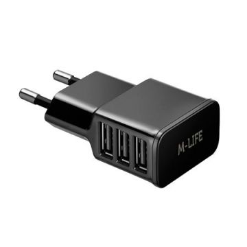 Încărcător rețea 3 USB 3A