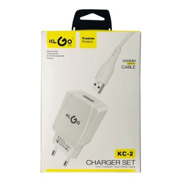 Incarcator USB Type C cu cablu universal, Iesire 5 V, 2,1 A, Alimentare 110 - 260 V, Alb